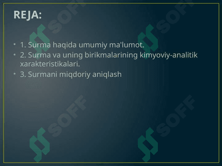 Surmaning analitik kimyosi 2