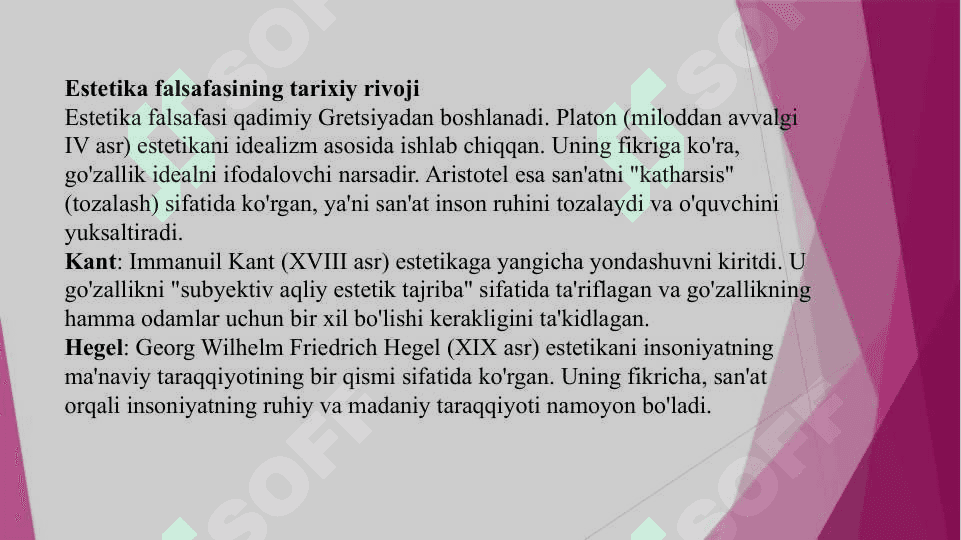 Estetika falsafasi va pedagogik mutanosibligi. 4