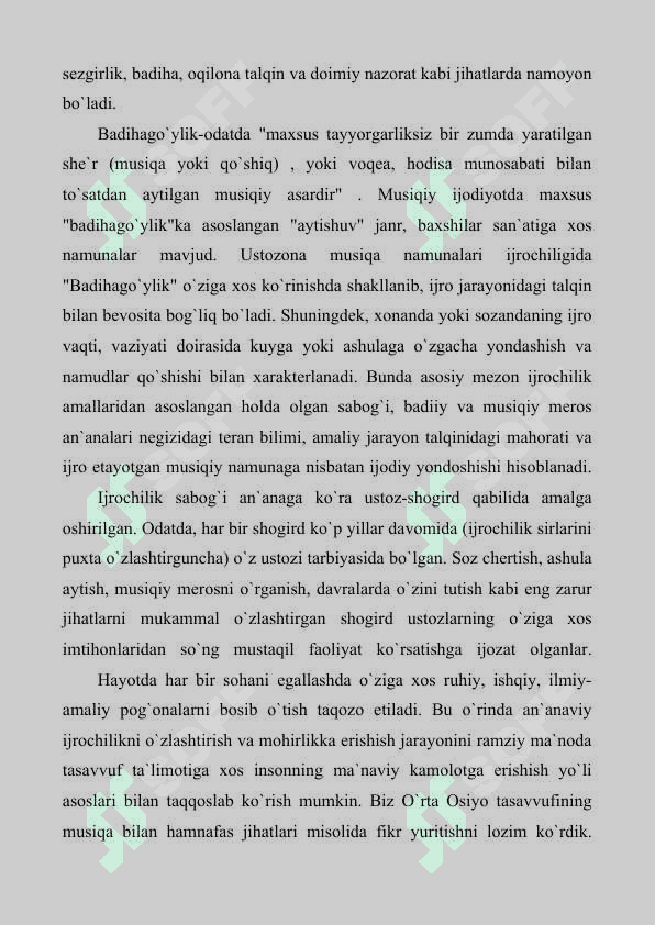 MUSIQA IJROCHILIGINING RAVNAQ TOPISHI , MUSIQA SHAKILLARINING TAKOMILLASHUVI TURKUMLI YIRIK ASARLARNI YUZAGA KELISHI 6