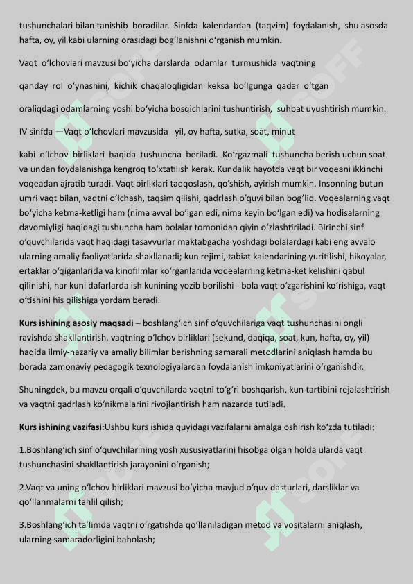 Vaqt olchov birliklari mavzusida kurs ishi 4