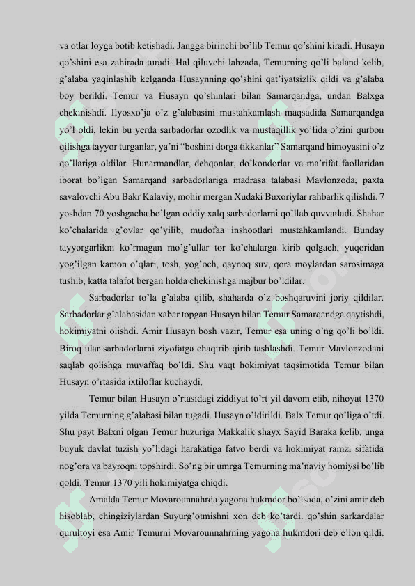 Amir Temur va Temuriylar davrida ijtimoiy-iqtisodiy, siyosiy va madaniy hayot 4