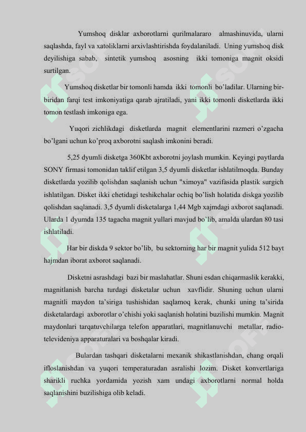 ZAMONAVIY KOMPYUTERLARNING KONFIGURATSIYASI VA ULARNING QO'LLANILISH SOHALARI 8