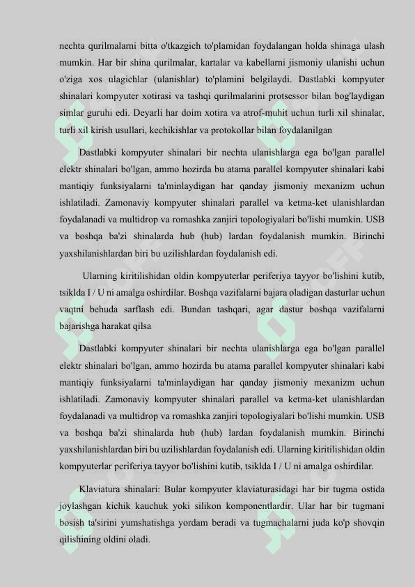 ZAMONAVIY SHINALARNNG XUSUSIYATLARI 6