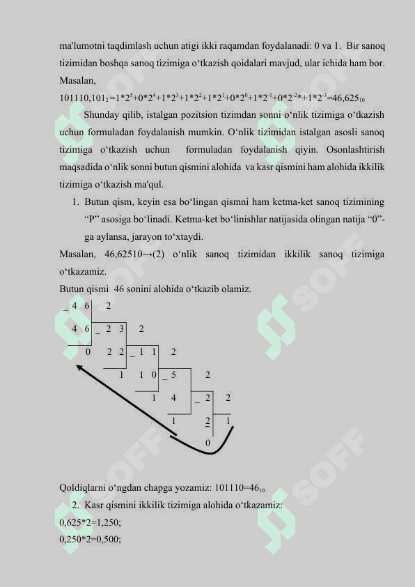 KOMPYUTERLARNING TASHKIL QILISHNING ARIFMETIK ASOSLARI 3