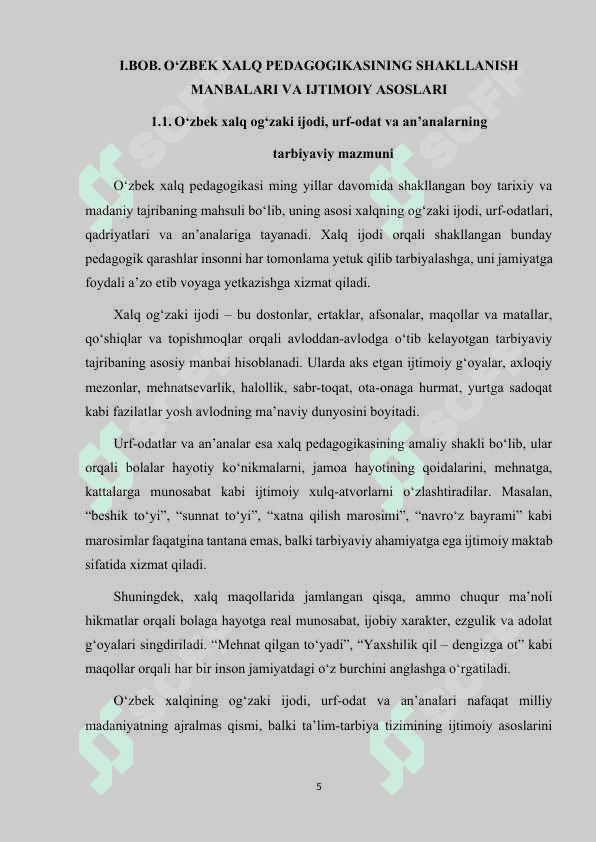 O'ZBEK XALQ PEDAGOGIKASIDA TA'LIM-TARBIYA MASALASINING IJTIMOIY XARAKTERI 5