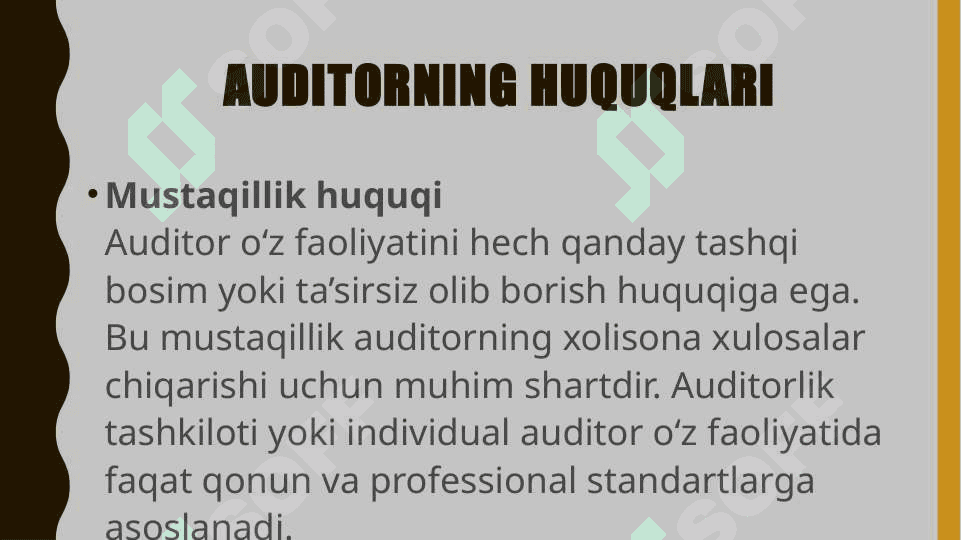 Auditorlik huquq va majburiyatlari 6