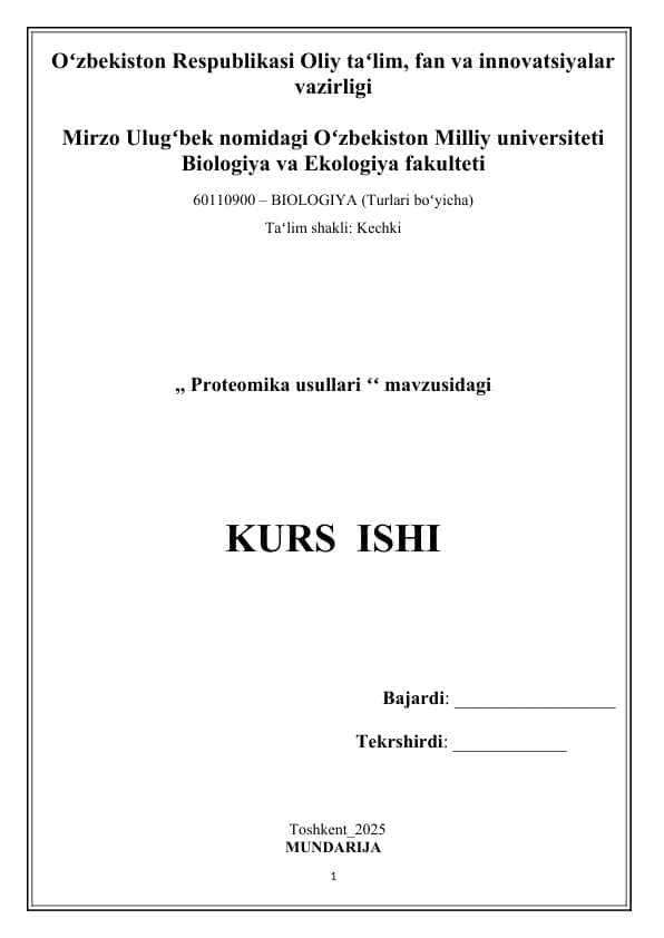 Proteomika usullari 1