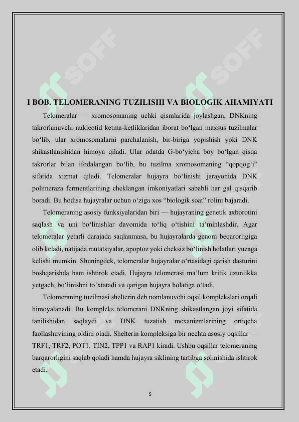 Telomerazalar 5