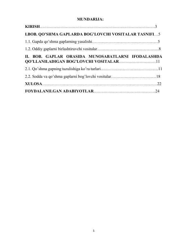 Qo'shma gaplar 1