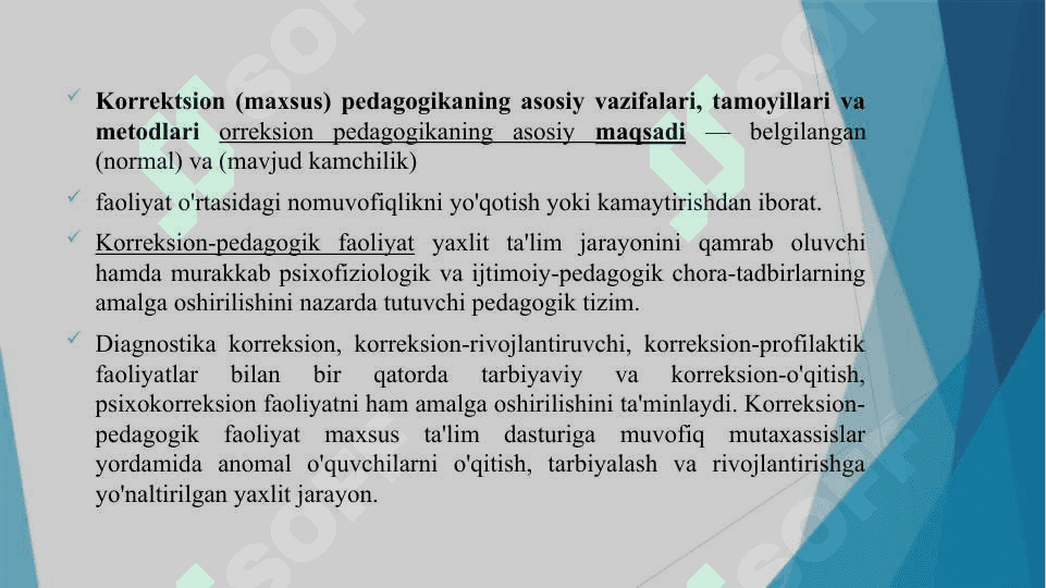 KORREKSION PEDAGOGIKA ASOSLARI. INKLYUZIV TA`LIM (INCLUSIVE EDUCATION). 4