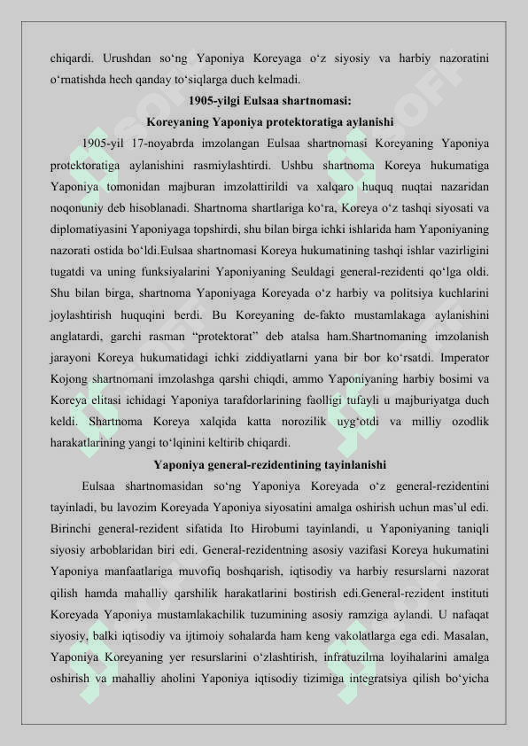 Koreyaning Yaponiya mustamlakasiga aylanishi 25 8