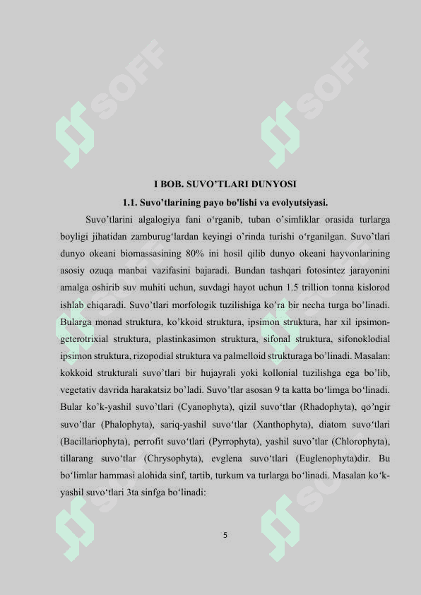 Suvo'tlari dunyosi 5