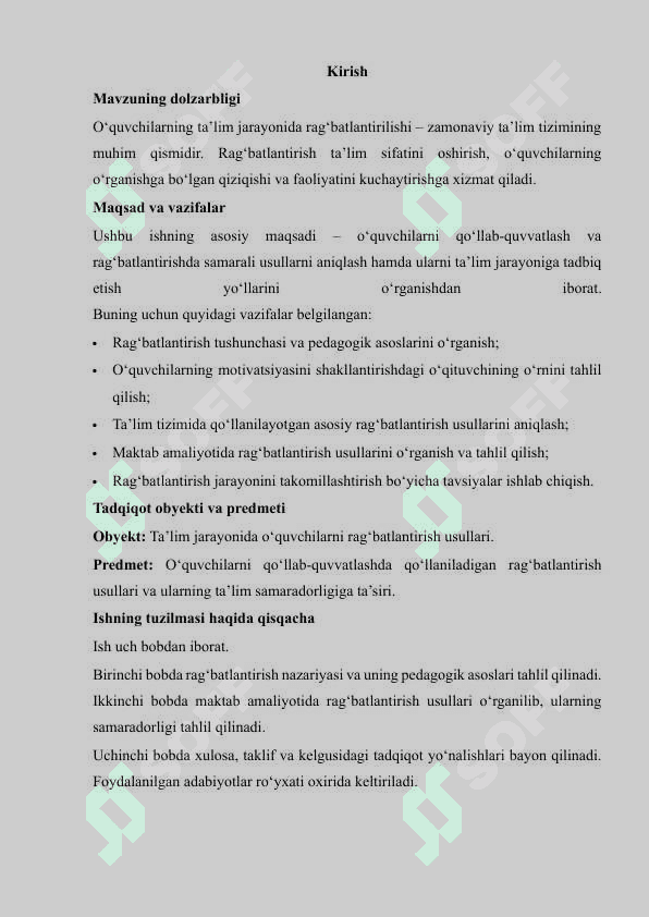 Oʻquvchilarni qoʻllab quvvatlashda ragʻbatlantirish usullari 2