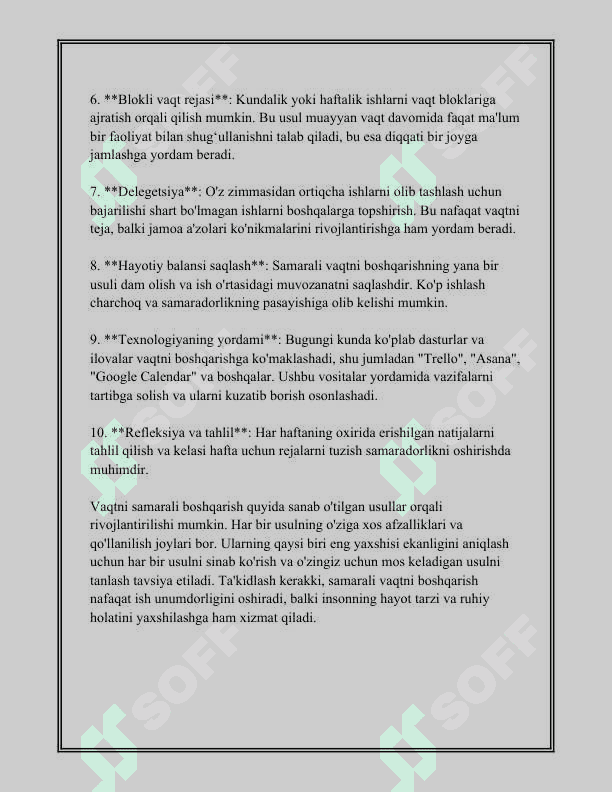 SHAXSIY AKADEMIK FAOLIYATNI TASHKIL ETISH 6