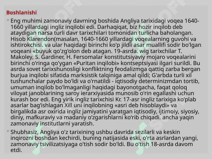 XVII-XVIII asrlarda Angliyada hayoti 3