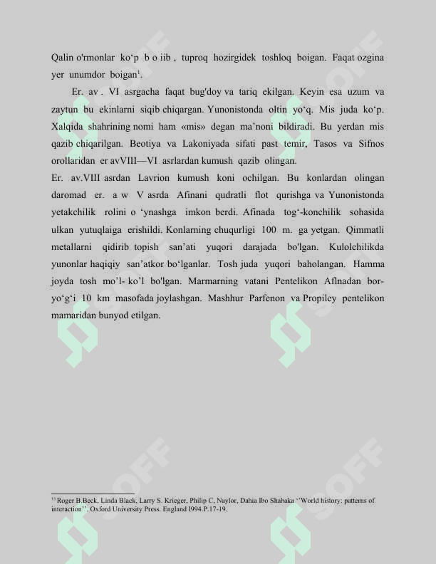 18-19-asrlarda Yunoniston tarixini o'rganish. 6