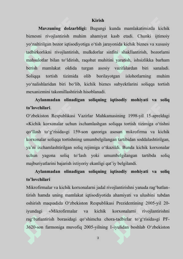 Kichik biznesni rivojlantirishda aylanmadan olinadigan soliqning ahamiyati 3
