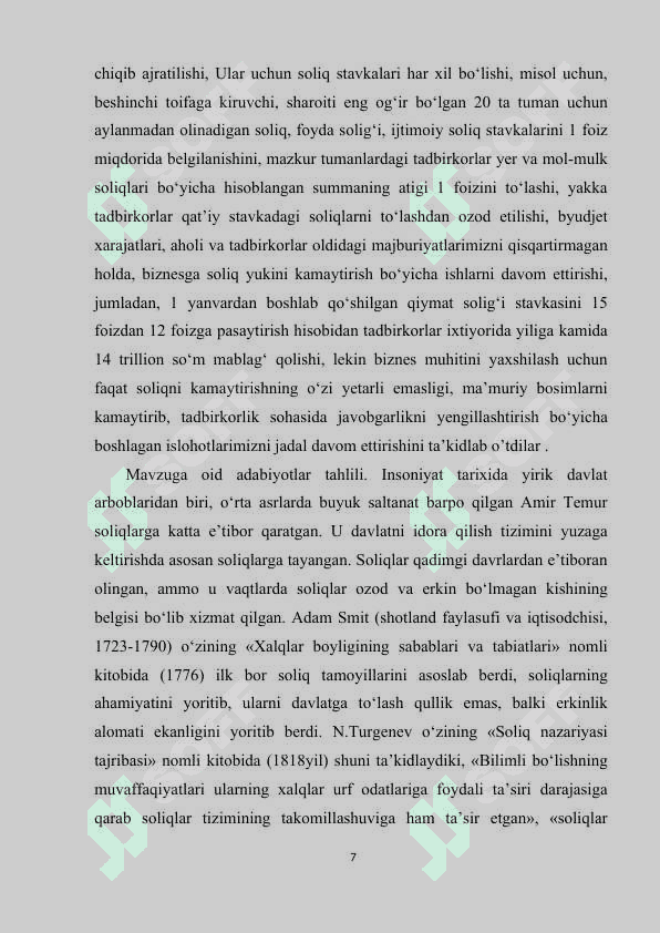 Kichik biznesni rivojlantirishda aylanmadan olinadigan soliqning ahamiyati 7