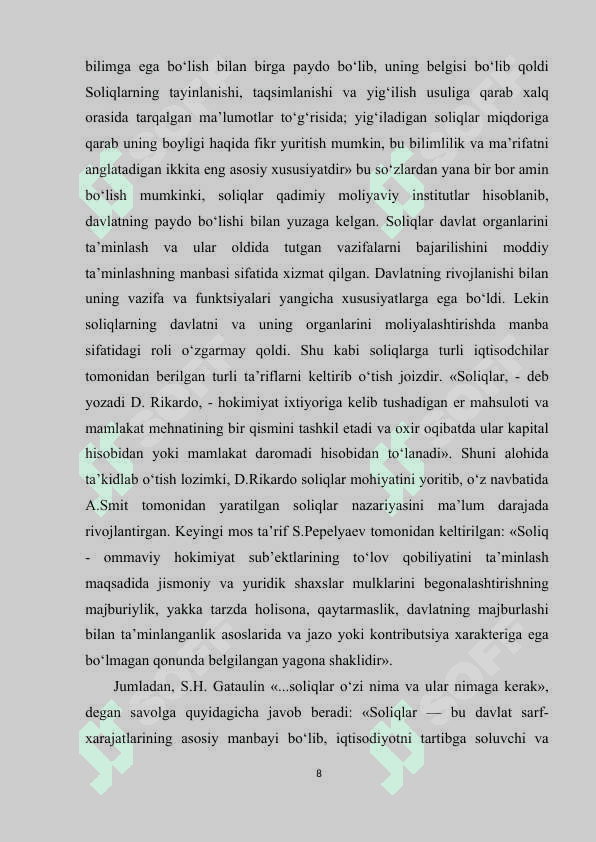 Kichik biznesni rivojlantirishda aylanmadan olinadigan soliqning ahamiyati 8