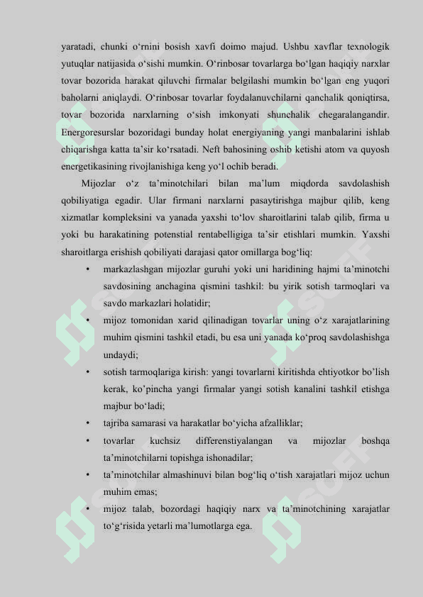 KOMPANIYANING RAQOBAT STRATEGIYASINI TANLASH 1