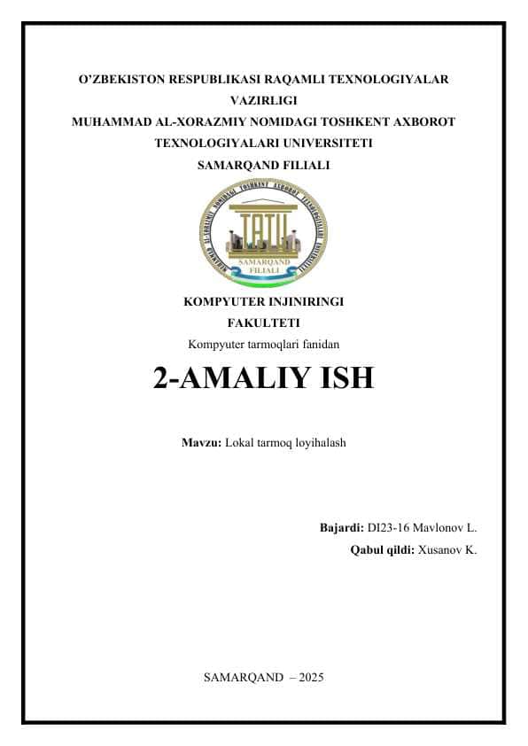 Amaliy ish