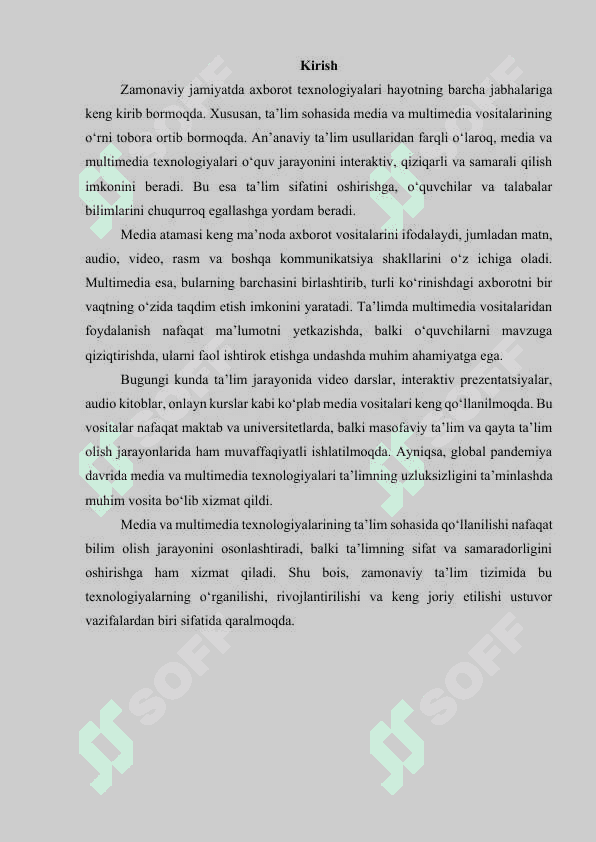 Media va multimedianing ta'lim sohasida qoʻllanilishi 2