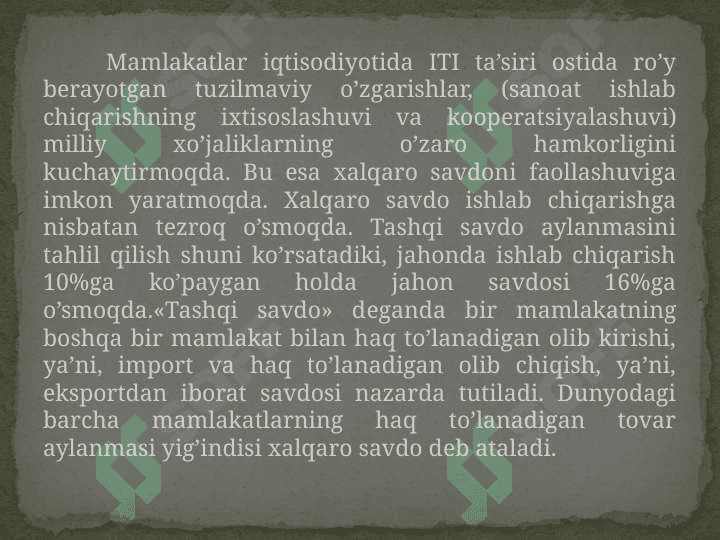 XALQARO SAVDONING RIVOJLANISH NAZARIYALARI VA MODELLARI 4