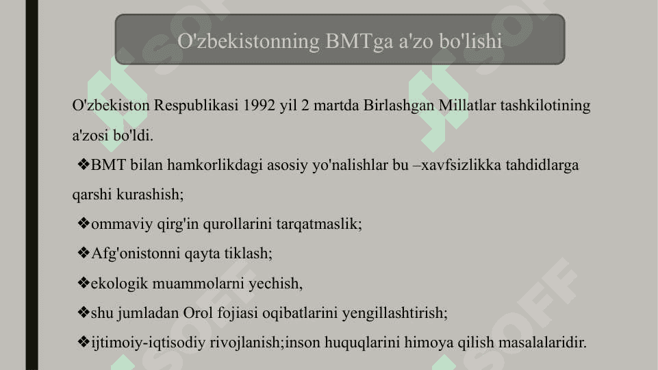 O’zbekiston  va  jahon hamjamiyati 3