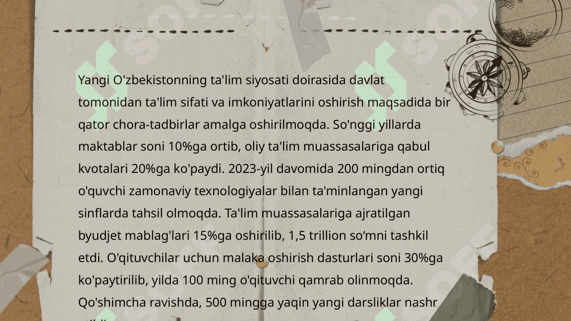 Yangi O'zbekistonda talim tizimidagi islohotlar 3