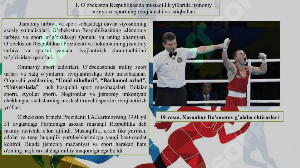 O'zbekiston Respublikasi mustaqillik davrida sport o'yinlarining rivojlanishi 2