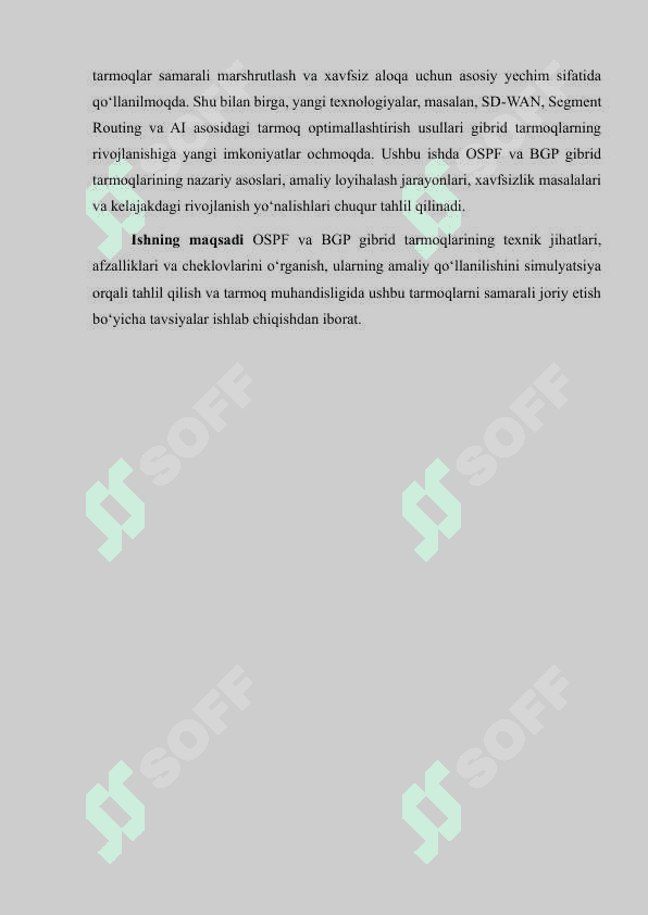 OSPF va BGP gibrid tarmog‘i 4