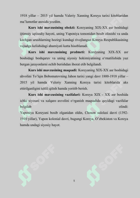 XVII -XVIII asrlarda koreyaning ijtimoiy-iqtisodiy rivojlanishi 5