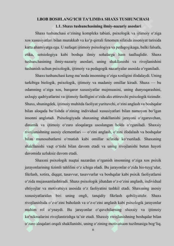 SHAXS RIVOJLANISHINING PSIXOLOGIK VA PEDAGOGIK XUSUSIYATLARI 6