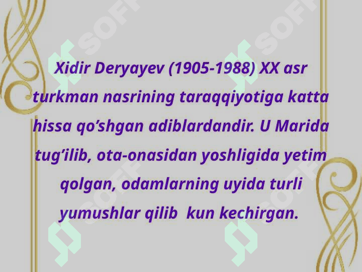 Xidir Deryayevning "Qismat" romani 2