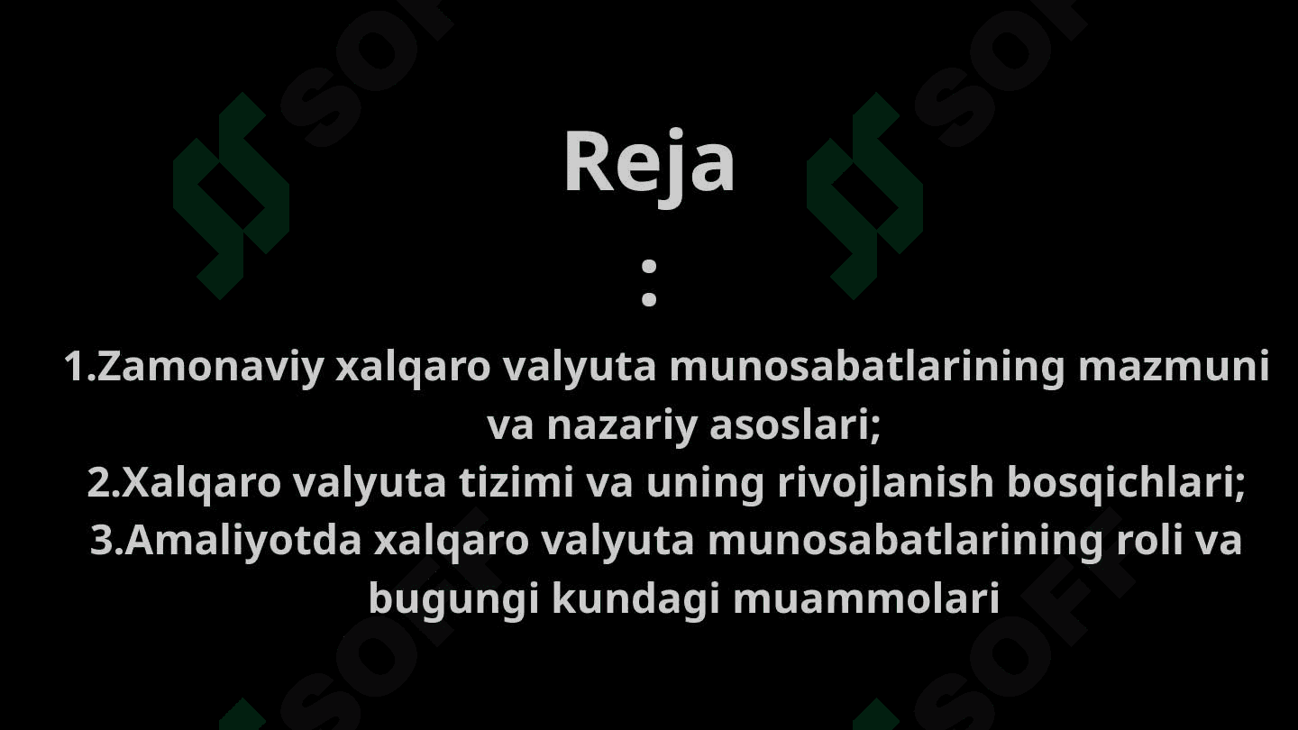 Zamonaviy xalqaro valyuta munosabatlari faoliyatining nazariy xususiyatlari 2