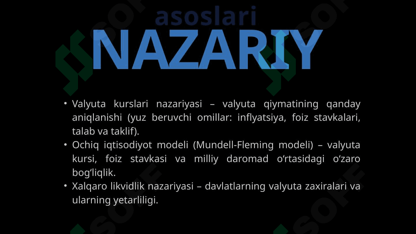 Zamonaviy xalqaro valyuta munosabatlari faoliyatining nazariy xususiyatlari 4