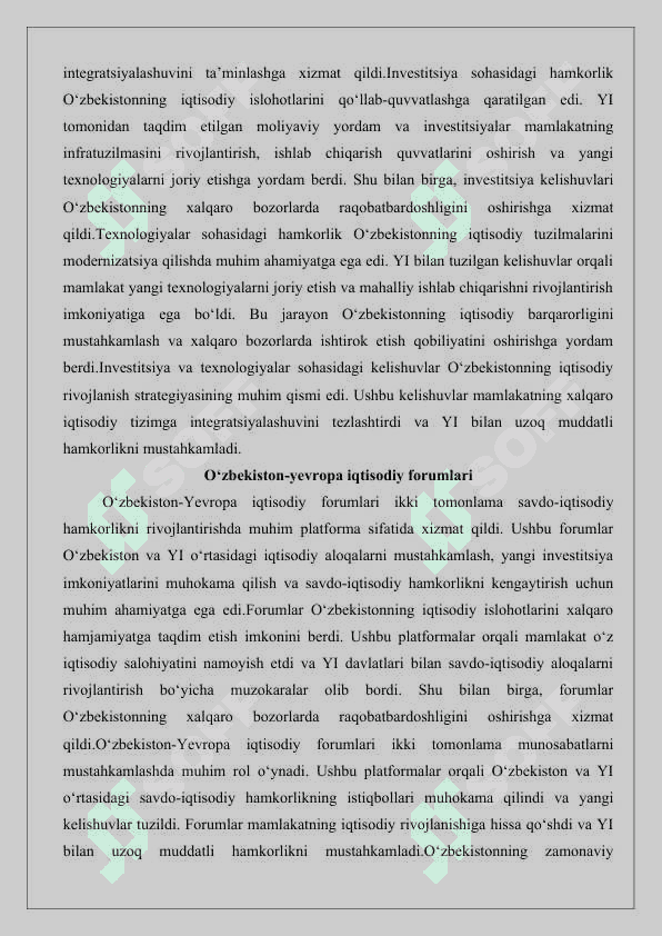 Oʻzbekiston va Yevropa davlatlari bilan zamonaviy aloqalarning boshlanishi 25 5
