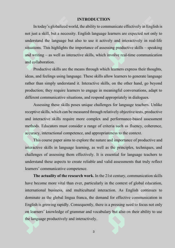 ASSESSING PRODUCTIVE AND INTERACTIVE SKILLS 3