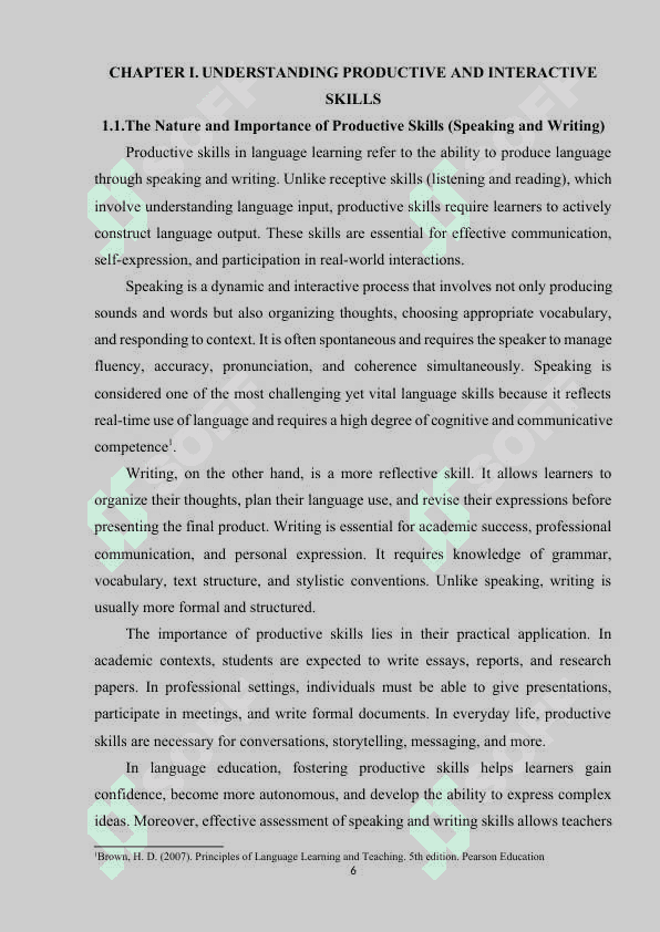 ASSESSING PRODUCTIVE AND INTERACTIVE SKILLS 6