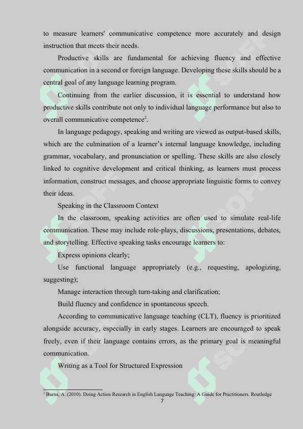 ASSESSING PRODUCTIVE AND INTERACTIVE SKILLS 7