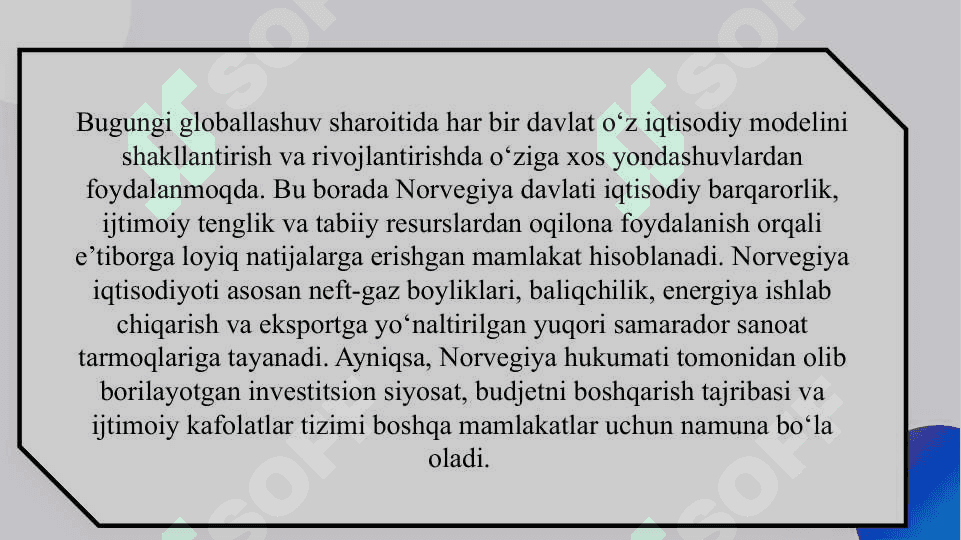 Norvegiya iqtisodiyoti slayd 3