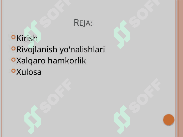 Akademik sohalarda rivojlanish 2