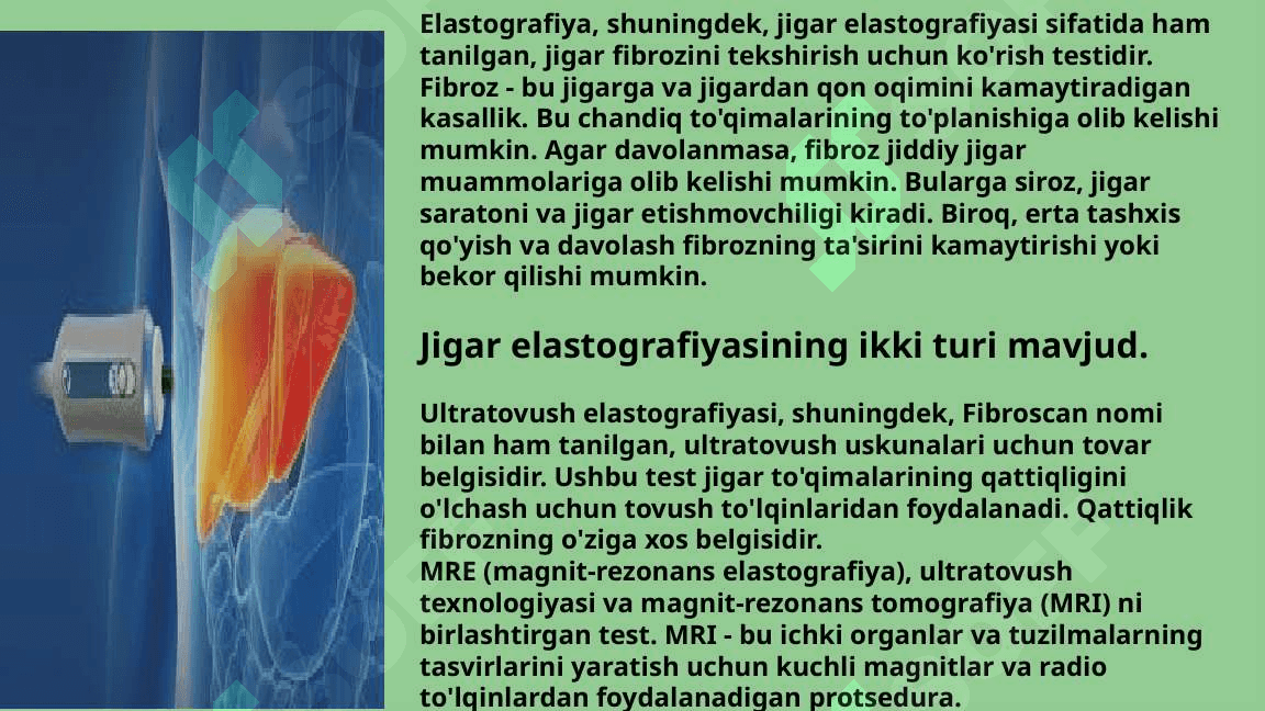 Ultratovush tekshirishining afzallik va kamchiliklari.  Ultratovush tekshiruvi metodikalari. 8