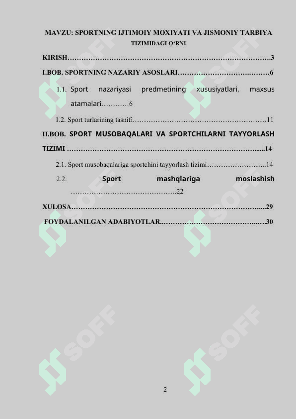SPORTNING IJTIMOIY MOXIYATI VA JISMONIY TARBIYA 2