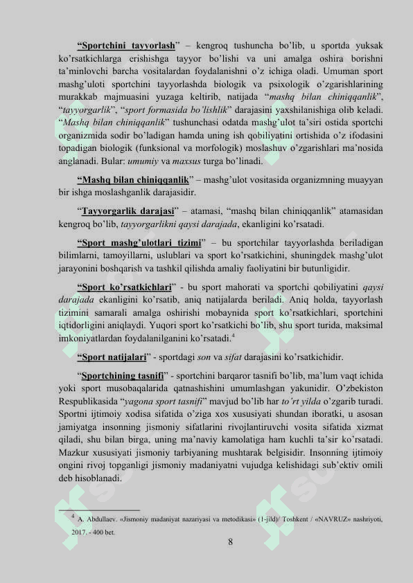 SPORTNING IJTIMOIY MOXIYATI VA JISMONIY TARBIYA 8