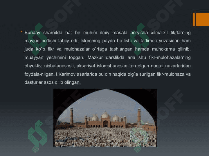 Islom dini vujudga kelishi va orta osiyoga tarqalishi haqida 7