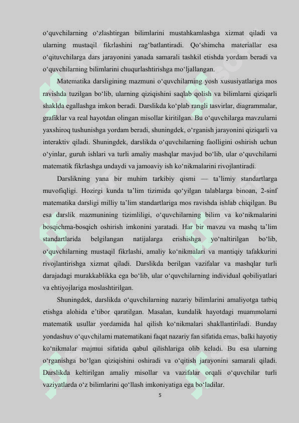 2-sinf matematika darsligining tahlili, muammolar va ularni bartaraf etish yoʻllari 5