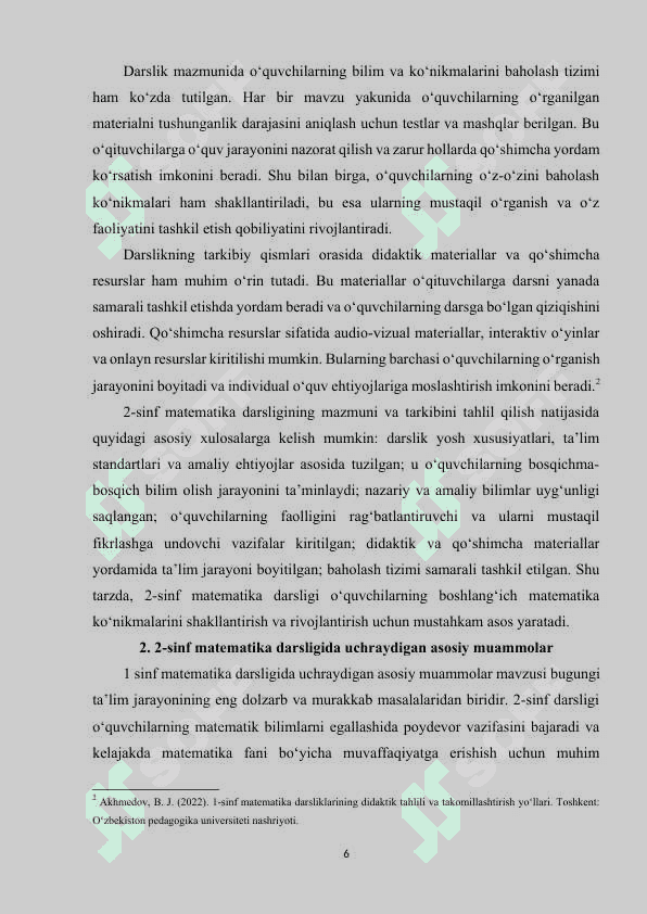 2-sinf matematika darsligining tahlili, muammolar va ularni bartaraf etish yoʻllari 6
