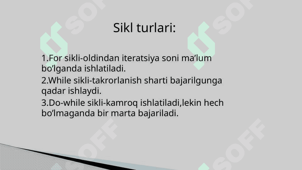 SIKL VA ITERATSIYALAR 3