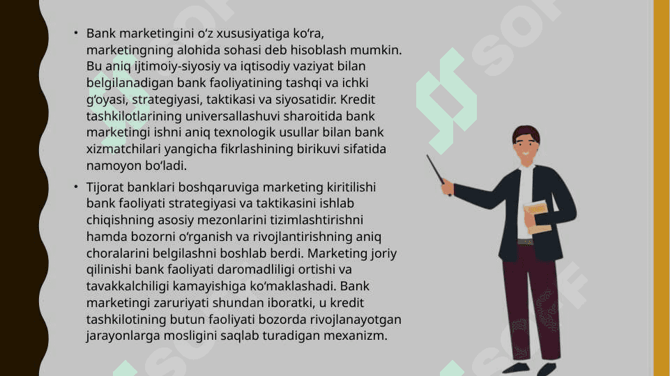 Bank menejmenti va marketingi fanining predmeti 3